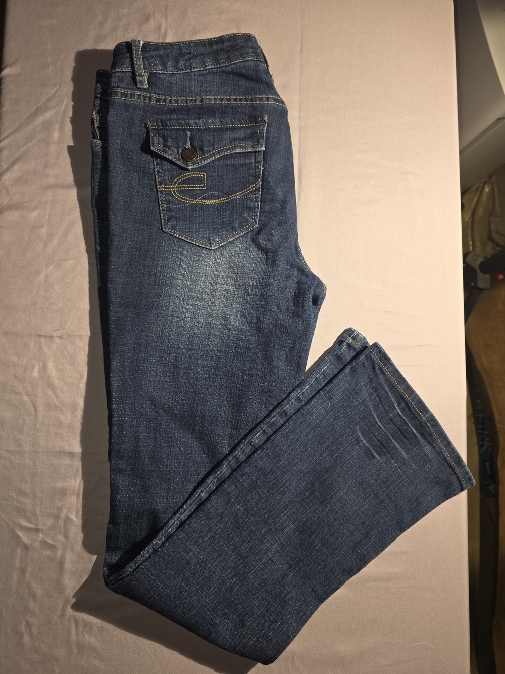 Chip & Pepper Women's Boyfriend Jeans - Dark Blue Denim 31.5" Inseam